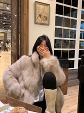 Fox Fur Grass Coat Womens 2025 Winter New Style Stand Collar Faux Fur Thick Coat