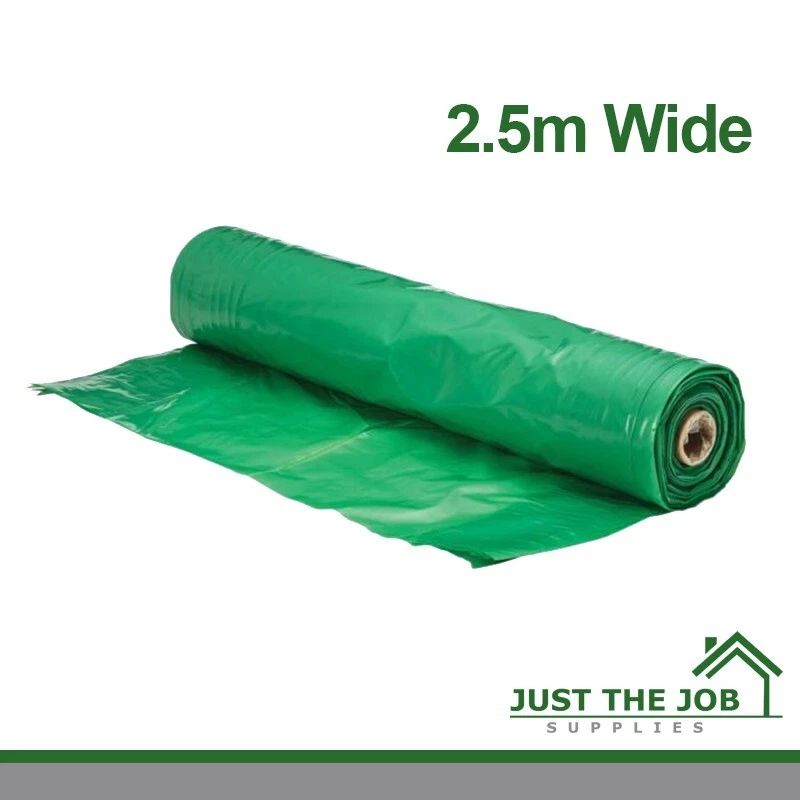 TOUGH SHEET Green Vapour Check Barrier ~ 125mu/500 Gauge 2.5m wide Polyethylene Moisture Air