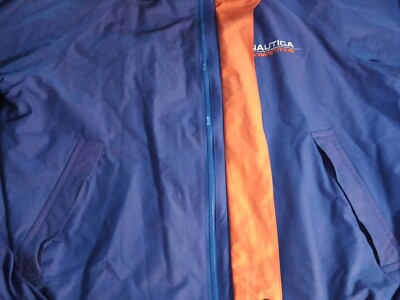 Vintage 90's Nautica Competition Full Zip Jacket Blue/Orange Mens