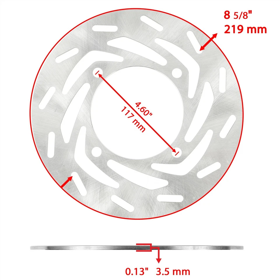 Front Left Right Brake Disc Rotor w/ Caliper for Yamaha Kodiak 700 YFM700K 16-24 — 第 2/4 张图片