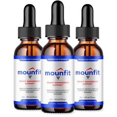 (3 Pack) Mounfit Drops Moun Fit Overall Health & Wellness Supplement (6oz)