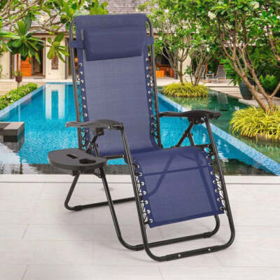 Zero Gravity Chair Lounge Chaise Recliners Folding for Outdoor Yard Bench 