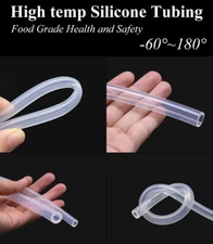 Food Grade Silicone Tube High Temp Tubing Clear Flexible Hose All Sizes 1 Meter