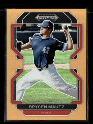 2022 Panini Prizm Draft Picks Brycen Mautz Neon Orange /50 Cardinals Y8854