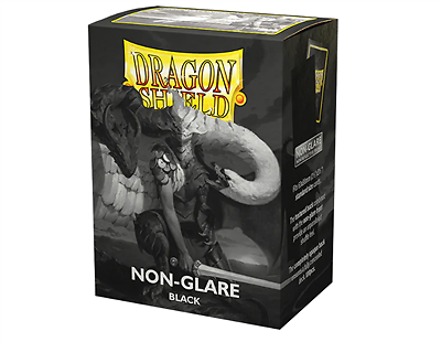 100 Dragon Shield Non-Glare Standard Size Sleeves - Matte Black