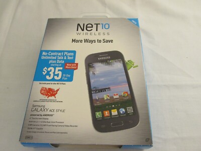 NET10  SAMSUNG GALAXY ACE STYLE S765C PREPAID  SMART PHONE IN FACTORY SEALED BOX