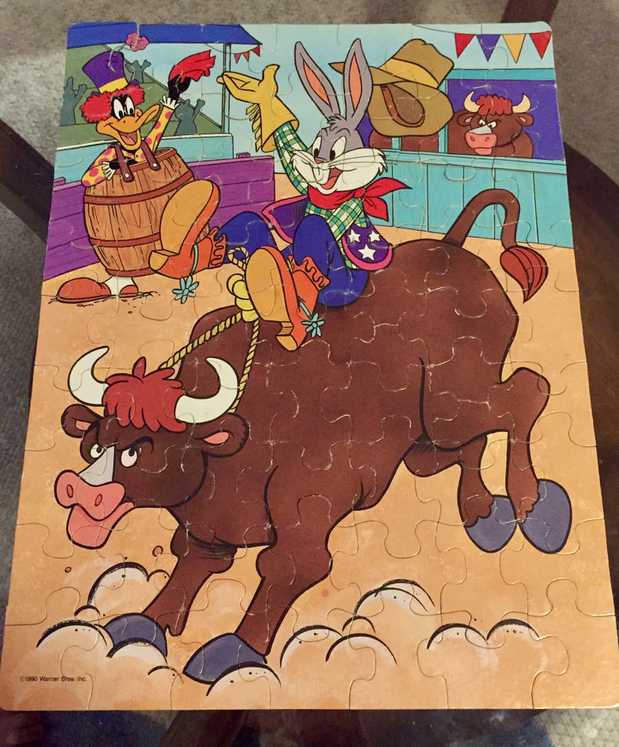 1990 Looney Tunes Bugs Bunny Daffy Duck Rainbow Puzzle 63 Pieces