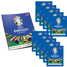 Topps UEFA EURO 2024 Germany - Sammelsticker - 1 Album + 10 T&uuml;ten