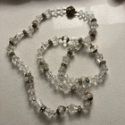 Vintage Miriam Haskell Signed Necklace Lucite Crystal Beads And Rhinestone Rare