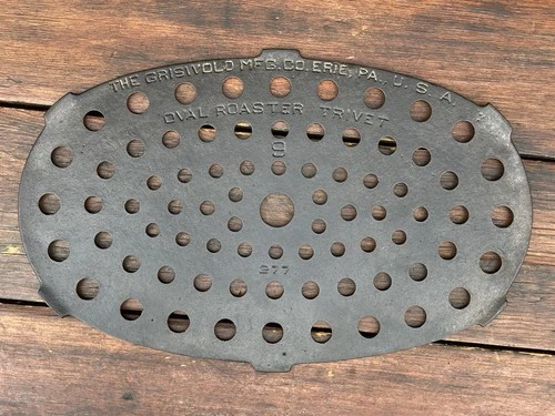 Griswold Cast Iron #9 Fully Marked Oval Roaster Trivet