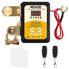 12V 240A Remote Battery Disconnect Switch with LED Voltage Display - Car Kill...