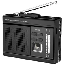 Cassette Tape Player with AM FM Radio,Cassette to MP3 Converter via SD Card,C...