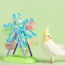 Bird Ferris Wheel Toy, Parrot Foraging Toy Train Toys Pet Cage Toys Food