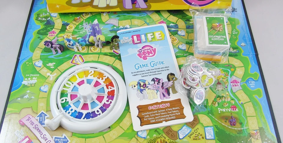 My Little Pony The Game of Life Board Game 4 Collectible Pony Movers USAopoly - Image 3 of 4