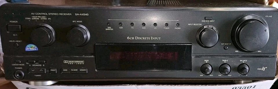 Technics SA-AX540 AV Control Stereo Receiver Dolby Pro Logic - Image 2 of 4