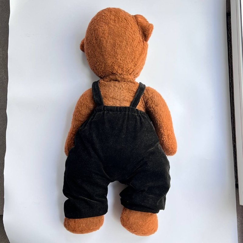 1950 Vintage Soviet Teddy Bear Straw Stuffed Animal Rare Plush Toy