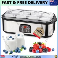 Flora Yoghurt Maker Machine with 8 Glass 1.6L Jars Natto Rice Wine Automatical