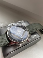 Image of Alpina Seastrong Diver 300 Heritage - mens green leather strap watch RRP £1495
