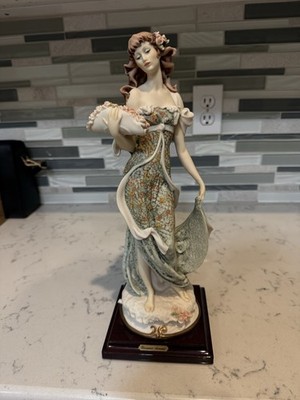 Giuseppe Armani Hand Painted Porcelain Woman Figurine, Multicolor, Florence