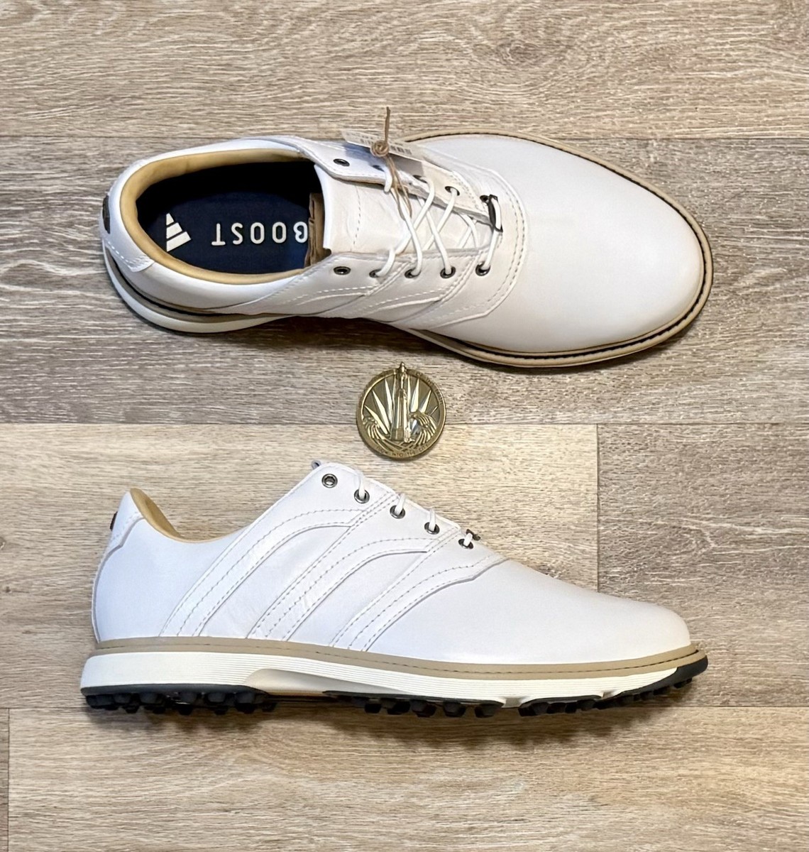 Adidas MC Z-Traxion 'White Preloved Ink' Spikeless Golf Shoes