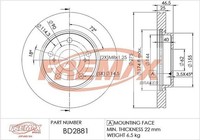 Bremsscheibe Fremax BD-2881 (1Satz-1Stk)