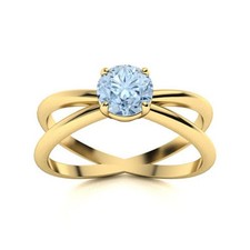 Womens day Sale 925 Silver Aquamarine Gemstone Prong Wife Solitaire Ring