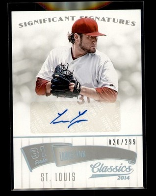 2014 Panini Classics LANCE LYNN Auto /299 Cardinals #46