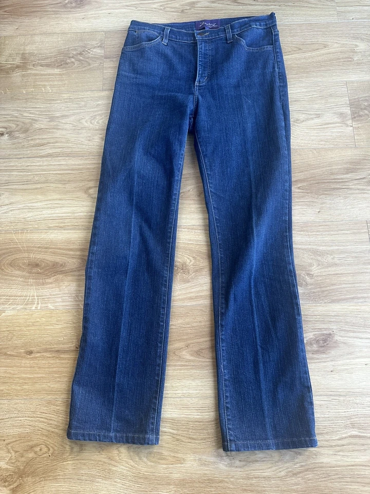 NYDJ NOT YOUR DAUGHTER'S JEANS lift tuck Straight Leg  STRETCH DARK BLUE SIZE 10 - Image 4 of 4