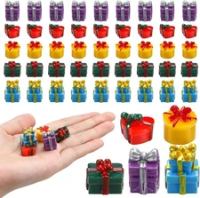 Bucherry 50 Pcs Miniature Gift Boxes Figurines 1 Count (Pack of 50), Colorful 