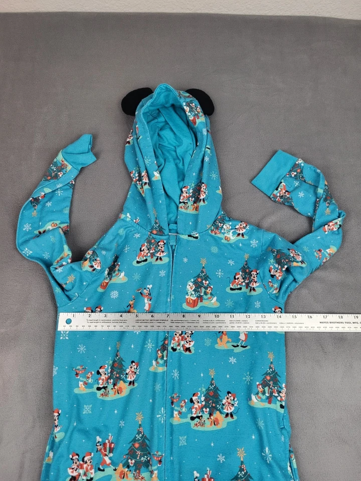Disney Pijama Mono Niño 7 Azul Ligero Cremallera Completa Sudadera con Capucha Navidad AOP Foto 4 de 4