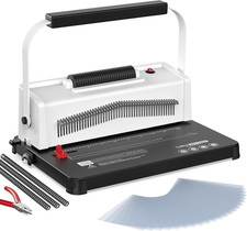 Spiral Coil Binding Machine with Electric Coil Inserter, Home School Office No