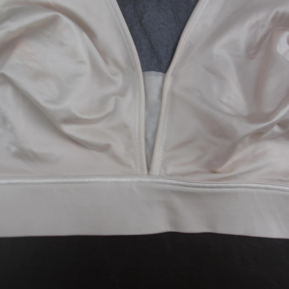 Sujetador Jockey Mujer XL Beige Desnudo Inalámbrico Bralette Gancho Ojo Espalda Foto 3 de 4