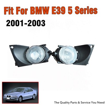 2x Front Bumper Fog Lights Lamps Clear Lens For BMW E39 5 Series 2001 2022 2003