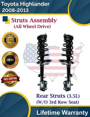 OE Rear Struts for 2008-2013 Toyota Highlander 3.5L 4X4 Lifetime Warranty