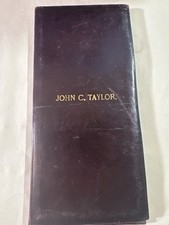 Odd and unsual Antique JOHN C. TAYLOR Pocket Notebook