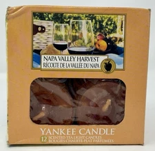 Yankee Candle NAPA VALLEY HARVEST Scented Tea Light Candles, 12 Count RETIRED