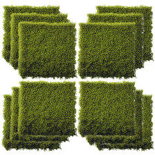 Outsunny 12PCS Artificial Boxwood Panel 50cm x 50cm Faux Hedge Greenery Backdrop