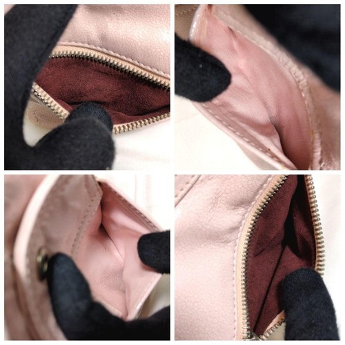 Celine Boogie Handbag Purse Satchel Leather in Pink USED Good Condition F/S - Picture 7 of 10