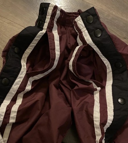 Holloway Track Wind Pants Kids Sz YS Green Athletic Lined Maroon Pockets UNISEX - Picture 4 of 9