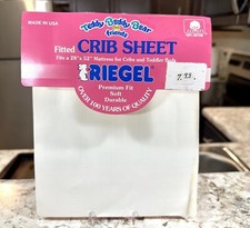 Vintage Teddy Beddy Bear Cotton Crib Sheet Riegel ROM Box Only