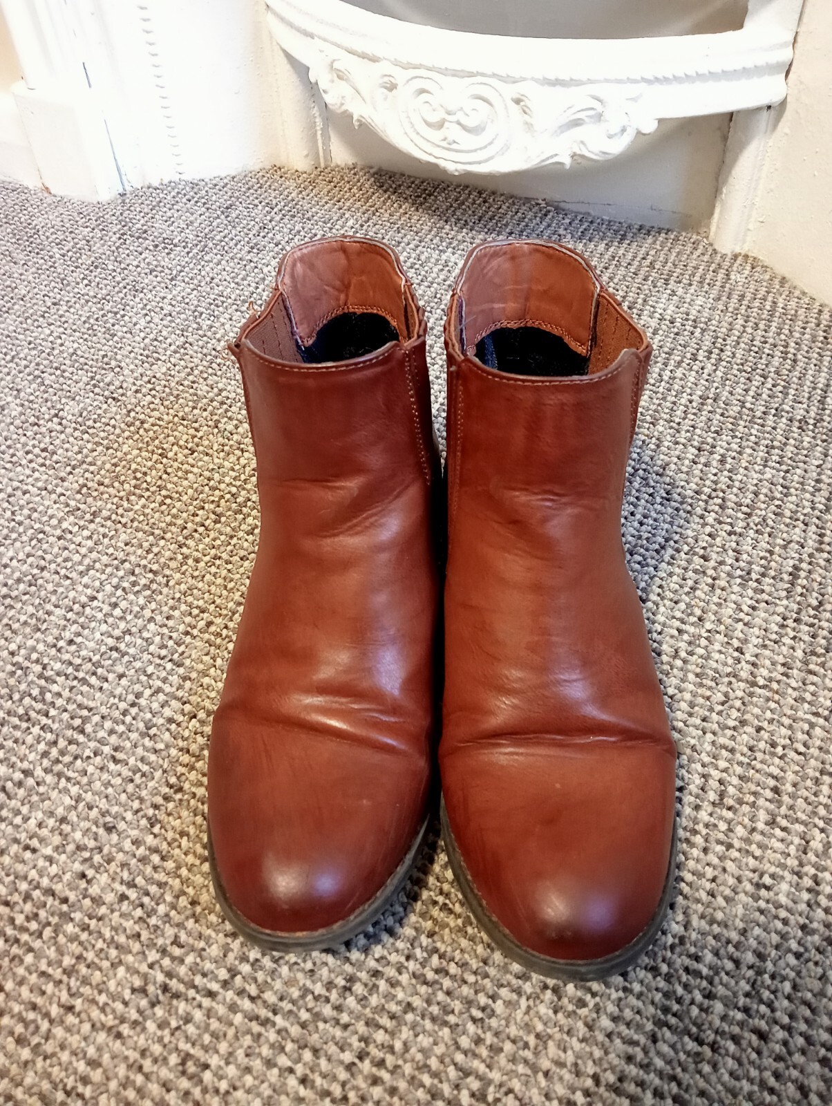 womens brown leather chelsea boots size 6 eBay