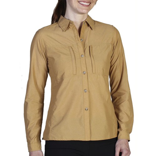 ExOfficio DryFlyLite LIGHT Vented FLY FISH Hike TRAVEL Sun SHIRT Womens size SML