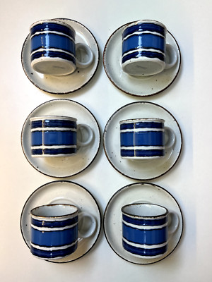 Midwinter Stonehenge MOON 6x Kaffeetasse mit Untertasse ca. 6,5cm, ca. 7,5cm Ø