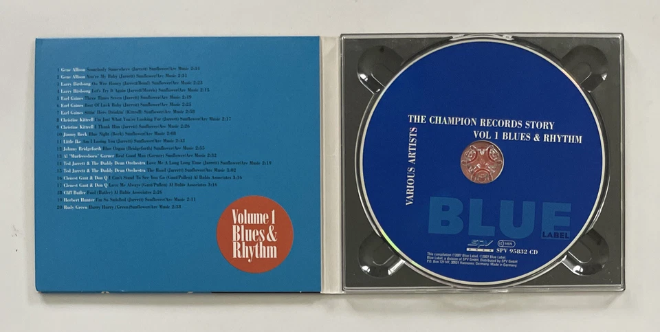 The Champion Records Story - Volume 1- Blues & Rhythm Cd album rhythm n blues NM Foto 3 de 4