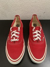 Vintage Vans Made In USA Authentics Red Women Sz 9