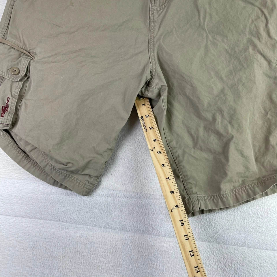 Pantalones Cortos Carga Rojo Arena Caqui Para Hombre Talla 34 10" Bolsillos Entrepierna Foto 4 de 4