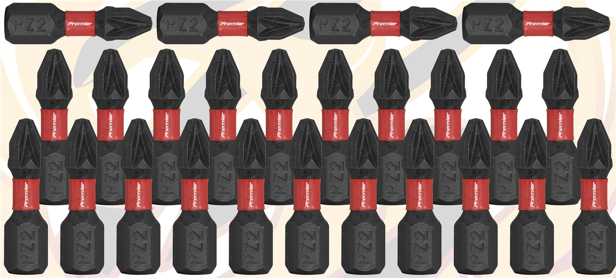 SEALEY PZ2 25mm Impact Driver Bits Pozi Screwdriver Bits Pozidrive
