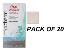 T18 Lightest Ash Blonde Wella Hair color Toner 1.4oz - Pack of 20