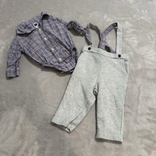Janie  Jack Suspender Overall Pants and top size 3-6 months Boys Baby