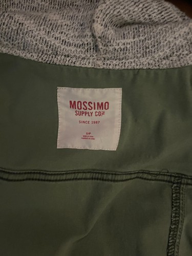 Mossimo Supply CO Jacket Small Petite Green Womens Casual Cotton Full Zip Hooded - Picture 5 of 5
